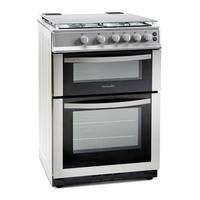Montpellier MDG600LS 60cm Gas Cooker in Silver Double Oven FSD