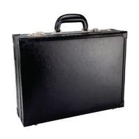 Monolith Black Expandable Leather Attache Case Single 2253