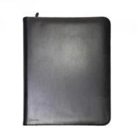 monolith conference folder zipped leather a4 black 2924