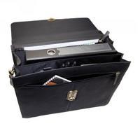 Monolith Leather Briefcase Black 3193