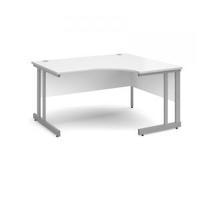 Momento 1400mm width right hand ergonomic desk with cantilever leg in