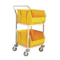 Mobile Storage Trolley cw 2 Bins Yellow 321293