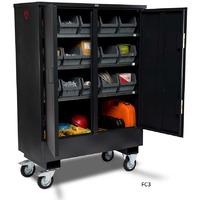 Mobile Fittings Cabinet Inc 3 Shelves - 800 W x 580 D x 1435 H