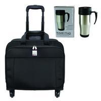 Motion II 4 Wheel Laptop Trolley with FOC Mug