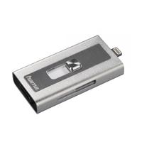 MoveData Lightning USB Card Reader MicroSD Silver