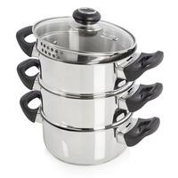 Morphy Richards Equip 18cm 3 Tier Steamer Stainless Steel 970008