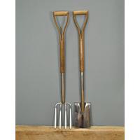 moulton mill stainless steel border spade fork set by gardman