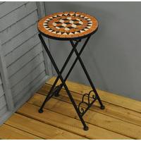 Mosaic Drinks Side Garden Patio Table by Kingfisher