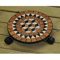 mosaic plant caddy pot mover 32cm by kingfisher
