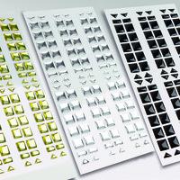 mosaic stickers silver assorted shapes pack of 192
