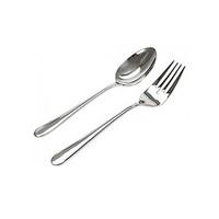 \'moda\' Stainless Steel Serving Spoon And Fork Set.