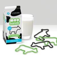 Moo Cow Shaped Novelty Elastic Bands