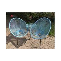 monaco egg chairs and table