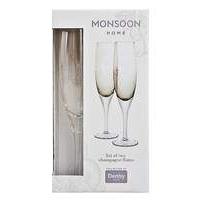 Monsoon Lucille Gold Champagne Flutes