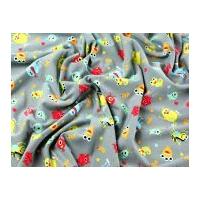 monster print stretch jersey dress fabric grey