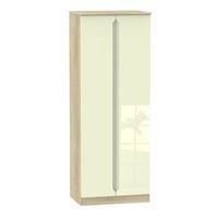 Monte Carlo Cream & Oak Effect Tall Wardrobe