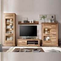 Montreal Living Room Furniture Set 1 In Walnut Satin With LED