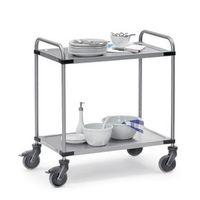 modular stainless steel trolley 630 x 400mm with 2 shelves