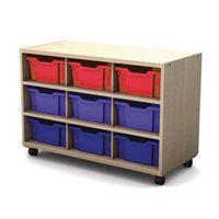 MOBILE 3 COLUMN DEEP TRAY COMPARTMENT UNIT (TRAYS NOT INLCUDED)