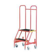 MOBILE STEP - 2 TREAD WITH FULL HANDRAIL