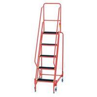 MOBILE STEP - 5 TREAD WITH FULL HANDRAIL