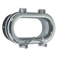 Modern Oval Opening Porthole in Brass or Chromium plated