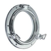 modern classic round opening porthole in brass or chromium plated