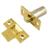Mortice Fixing Adjustable Roller Catch Brass Plated