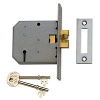 Mortice Lock For Sliding Doors 77.5mm Matt Chrome