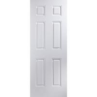 Moulded 6 Panel Smooth Internal Door 78in x 33in x 35mm (1981 x 838mm)