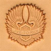 Motorcycle Wings 3d Leather Stam...