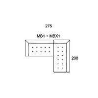 Morellia Modular 3x2 Seater Right Sided Corner Sofa [MB1+MBX1]