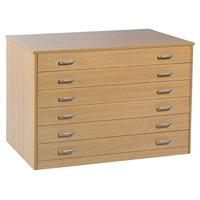 Monarch 6 Drawer Plan Chest with Drawer Stops