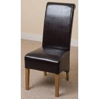 montana leather dining chair brown