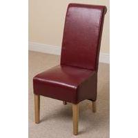 Montana Leather Dining Chair (Red)