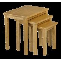 Montrose 3 Piece Nest of Tables - Oak