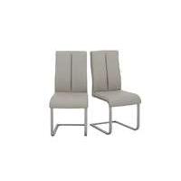 Moda Pair of Faux Leather Dining Chairs