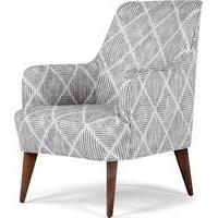 molly armchair diamond stripe grey