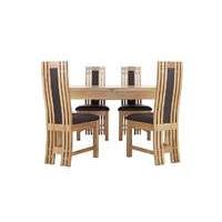 Modena Small Table and 4 Wooden Chairs