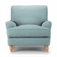 monza armchair sky blue latte