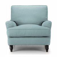 monza armchair sky blue wenge