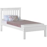 Monaco Low Foot End Bed Frame Single White