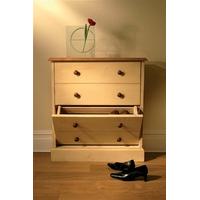 Mottisfont Painted Small Shoe Rack (Green, Pine, Wooden)