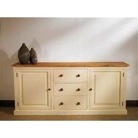 Mottisfont Painted Marlborough Dresser Base (Cream, Pine, Metal)