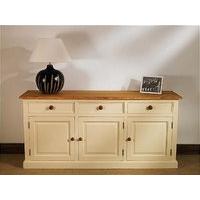 Mottisfont Painted Cadiz Dresser Base (Cream, Oak, Metal)