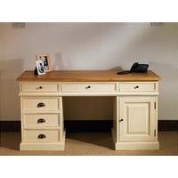 mottisfont painted pedestal desk blue pine metal