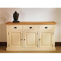 Mottisfont Painted 6ft Farmhouse Dresser Base (Cream, Oak, Wooden)