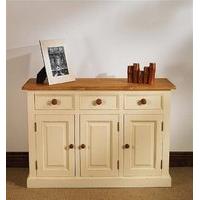 Mottisfont Painted Spice Dresser Base (White, Oak, Metal)