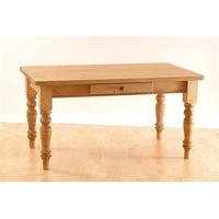 Mottisfont Waxed 5ft x 3ft Turned Leg Table (Wooden)