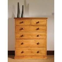 mottisfont waxed 2 over 4 chest of drawers metal